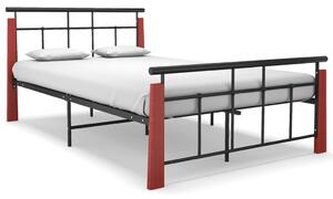 VidaXL Okvir za krevet od metala i masivne hrastovine 120 x 200 cm