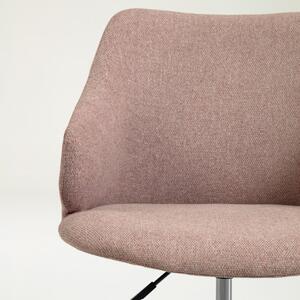 Svijetlo ružičasta uredska stolica Kave Home Einara