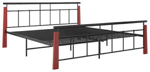VidaXL Okvir za krevet od metala i masivne hrastovine 180 x 200 cm