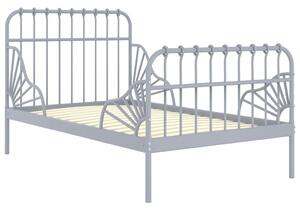 VidaXL Produživi okvir za krevet sivi metalni 80 x 130/200 cm