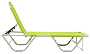 Ležaljka za sunčanje od aluminija i tekstilena zelena