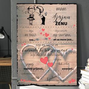 Pokloni za žene - Poklon za nevjerojatnu suprugu - personalizirani stol