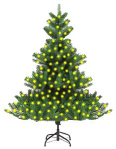 VidaXL Umjetno božićno drvce kavkaska jela LED svjetla zeleno 240 cm