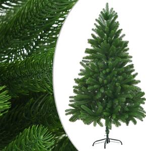VidaXL Umjetno osvijetljeno božićno drvce s kuglicama 210 cm zeleno