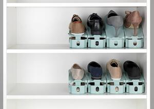 Set od 8 tirkiznih podesivih stalaka za cipele Wenko