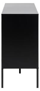 Crna niska komoda u dekoru hrasta 120x82 cm Seaford - Actona