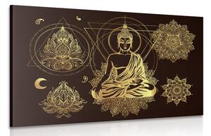 Slika zlatni Buddha - 60x40