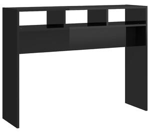 VidaXL Konzolni stol visoki sjaj crni 105 x 30 x 80 cm od iverice