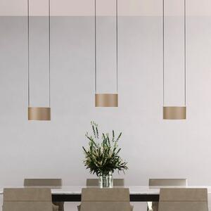 PURE LED viseća svjetiljka Clipse, brončana, duljina 110 cm, CTT, 6 žarulja, prigušiva, Bronca / stari mesing, Dnevni boravak/blagovaonica, Metal