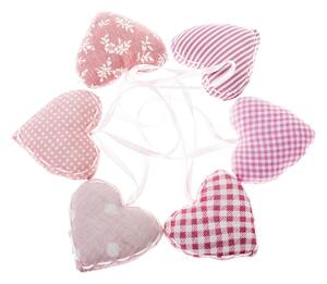 Set od 6 ružičastih visećih ukrasa Dakls Heart