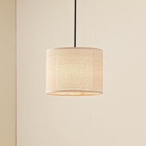 Lindby Soula viseća svjetiljka, Ø 26 cm, bež, plastika, E27, prigušiva, Bež, Dnevni boravak/blagovaonica, Plastika