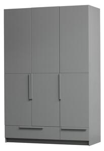 Sivi modularni garderobni ormar od masivnog bora 142x215 cm Pure – WOOOD