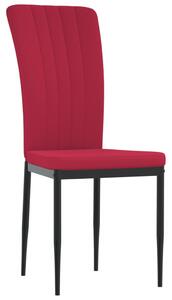 Blagovaonske stolice 4 kom crvena boja vina baršunaste