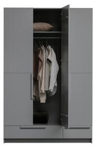 Sivi modularni garderobni ormar od masivnog bora 142x215 cm Pure – WOOOD