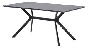 Crni blagovaonski stol WOOOD Bruno, 160 x 90 cm