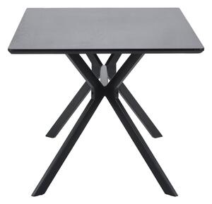 Crni blagovaonski stol WOOOD Bruno, 200 x 90 cm