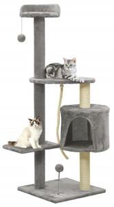 VidaXL Penjalica za mačke sa stupovima za grebanje siva 120 cm