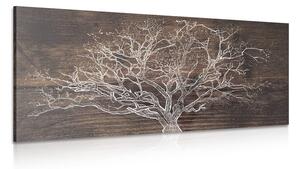 Slika stablo na drvenoj podlozi