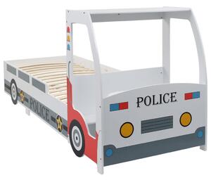 VidaXL Dječji krevet u obliku policijskog auta sa stolom 90 x 200 cm