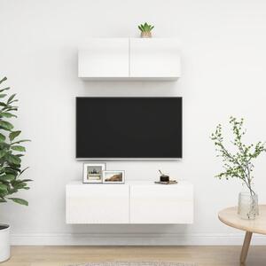 VidaXL 2-dijelni set TV ormarića visoki sjaj bijeli od iverice
