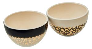 Krem/u zlatnoj boji zdjelice u setu 2 kom od kamenine 180 ml London – Premier Housewares
