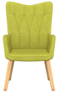 VidaXL Stolica za opuštanje zelena od tkanine