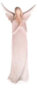 Ružičasti ukrasni kipić Dakls Praying Angel, visina 14,5 cm