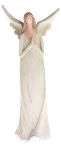 Bež ukrasni kipić Dakls Praying Angel, visina 14,5 cm