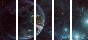 5-dijelna slika svemir i zemaljska kugla