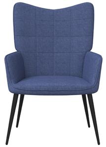 VidaXL Stolica za opuštanje plava od tkanine
