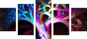 5-dijelna slika tajanstveno apstraktno stablo