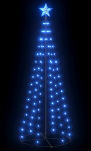 VidaXL Stožasto božićno drvce plavo 100 LED žarulja 70 x 180 cm