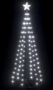 VidaXL Stožasto božićno drvce hladno bijelo 100 LED žarulja 70x180 cm