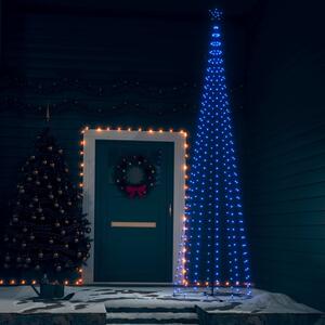 VidaXL Stožasto božićno drvce plavo s 400 LED žarulja 100 x 360 cm
