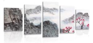 5-dijelna slika tradicionalni kineski pejzaž