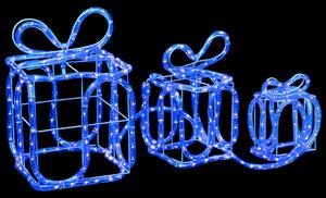 VidaXL Ukrasne božićne kutije za poklone sa 180 LED žarulja