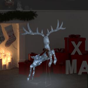 VidaXL Leteći sob božićni ukras srebrni 120 LED žarulja ledeni bijeli