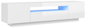 VidaXL TV ormarić s LED svjetlima visoki sjaj bijeli 160 x 35 x 40 cm
