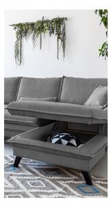 Sivi kauč na razvlačenje Miuform Charming Charlie, desni kut