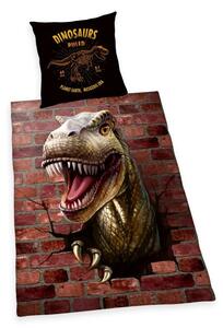 HERDING Posteljina 3D Efekt Dino Pamuk, 140/200, 70/90 cm