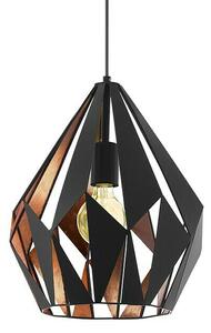 Eglo Carlton 1 Okrugla viseća svjetiljka (Visina: 110 cm, Boja kućišta: Bakar-crna)