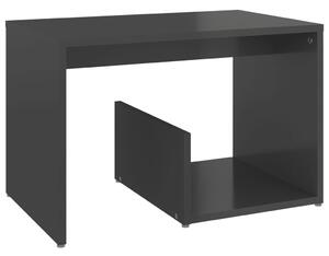 VidaXL Bočni stolić visoki sjaj sivi 59 x 36 x 38 cm od iverice