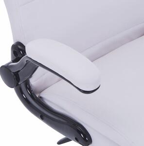 Podesiva uredska okretna stolica od umjetne kože bijela