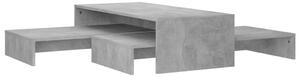 VidaXL Set uklapajućih stolića za kavu sivi 100x100x26,5 cm od iverice