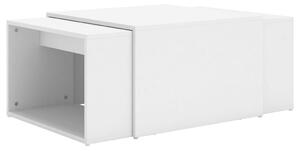 VidaXL 3-dijelni set uklapajućih stolića bijeli 60 x 60 x 38 cm drveni