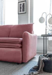 Ružičasti baršunasti kauč na razvlačenje Miuform Tender Eddie