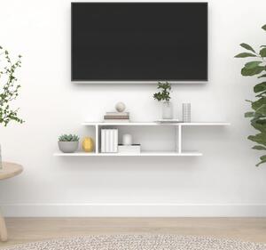 VidaXL Zidna TV polica visoki sjaj bijela 125 x 18 x 23 cm od iverice