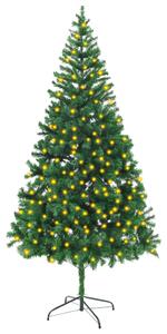 VidaXL Umjetno božićno drvce s LED svjetlima 210 cm 910 grana