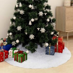 VidaXL Podloga za božićno drvce bijela 90 cm od umjetnog krzna