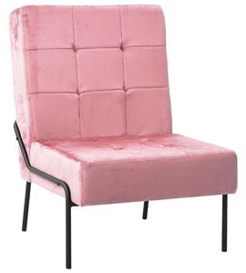 VidaXL Stolica za opuštanje 65 x 79 x 87 cm ružičasta baršunasta